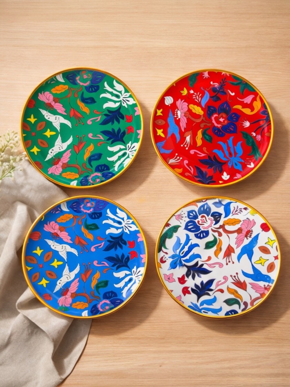 Sofia Vergara Isla De Baru Melamine Plates Set/4